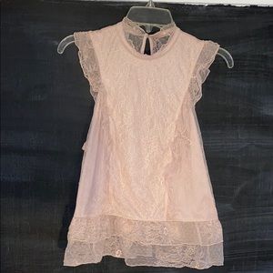Express pink Lacey sleeveless shirt